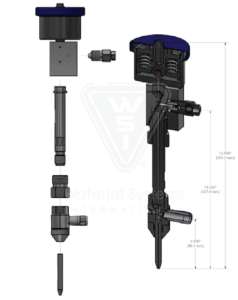 Conventional waterjet cutting head