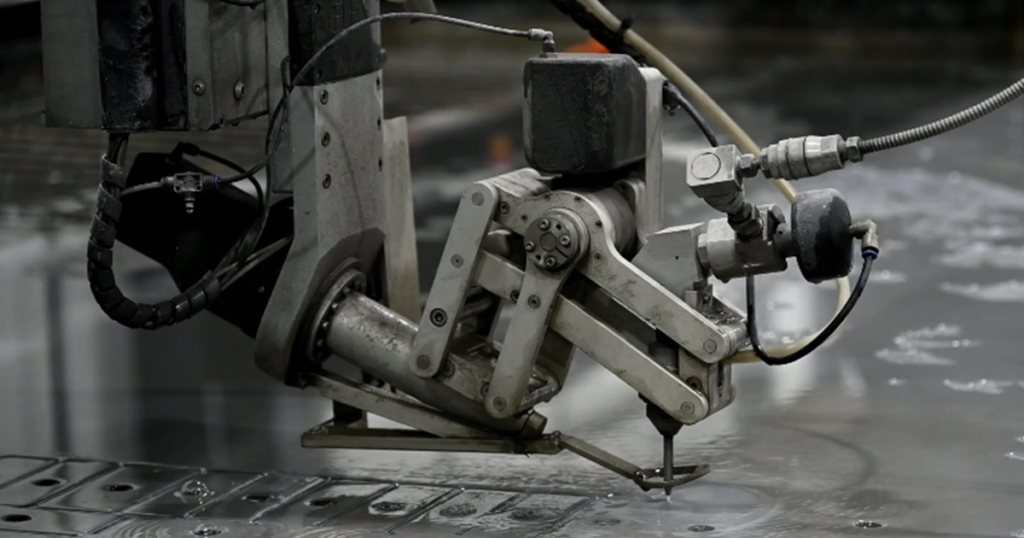 A36 steel waterjet cutting